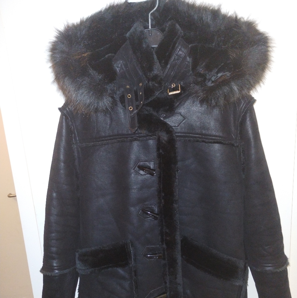 Men's suede shearling jacket - Picture 2 of 4